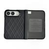 Magnetic Snap-on Case IPhone Duo With Full Coverage PU Leather Rhombus Shockproof Protection