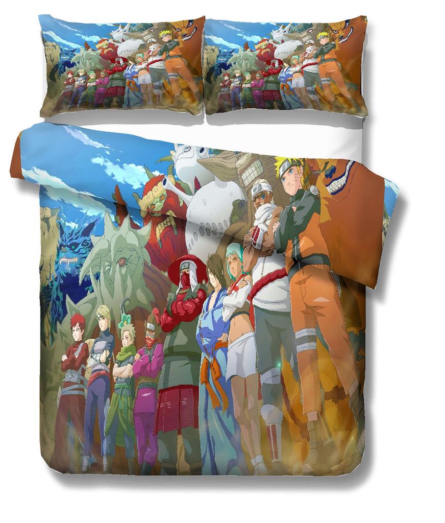 Аниме Наруто комплекты постельного белья пододеяльник Наруто0 комплект постельного белья для одного студента обратно в школу