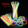 100PCS Random Color Glow Sticks Plastic Colorful Glowing Stick  Wedding Party