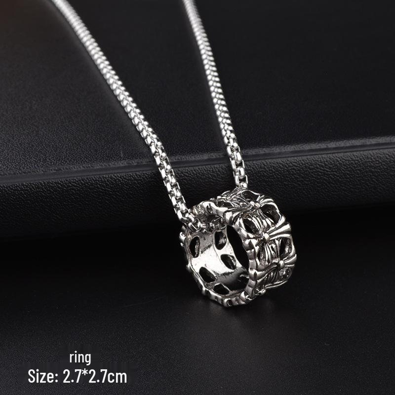 Модная подвеска в виде шестиконечной звезды, ожерелье из титановой стали для мужчин и женщин - хип-хоп стиль, цепочка для свитера, ювелирное изделие.