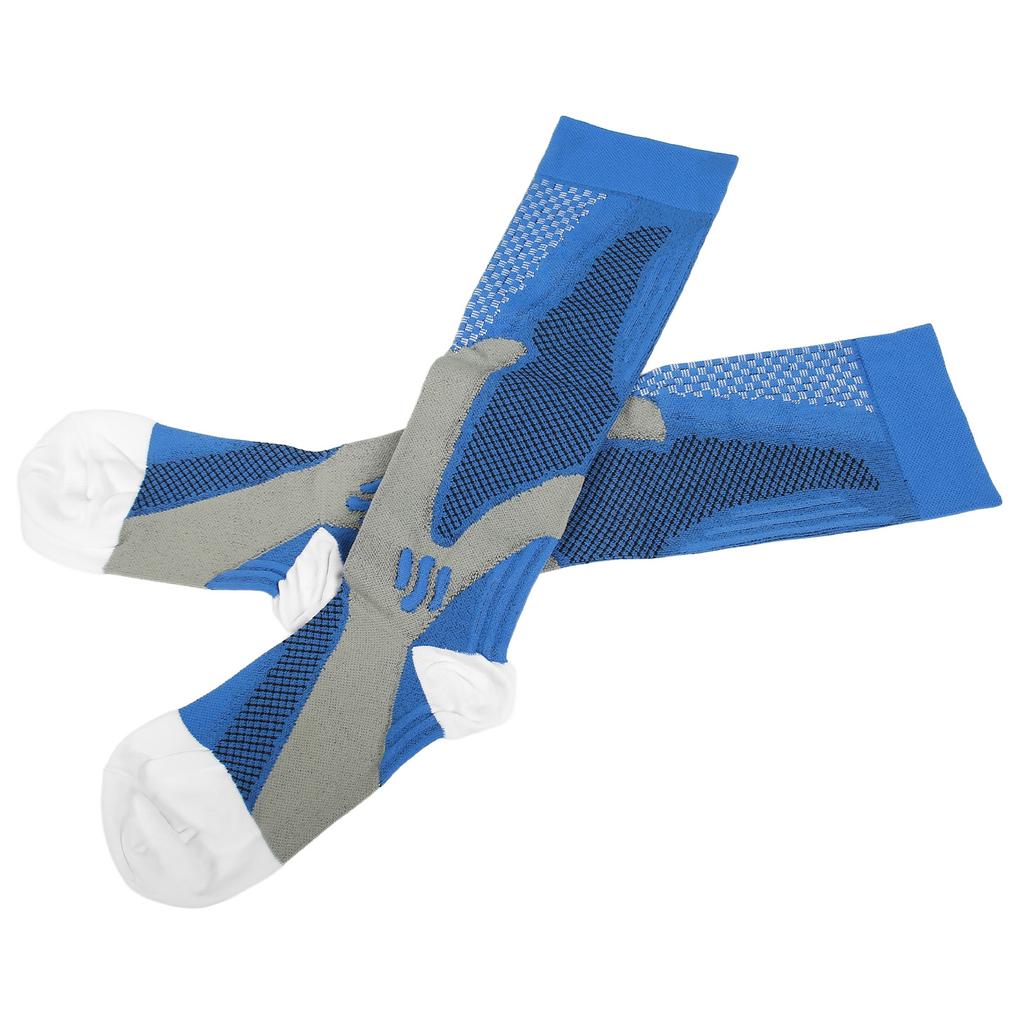 2 шт. Компрессионные носки Эластичные Дышащие Нейлоновые Спортивные Беговые Компрессионные Гольфы Размер S M