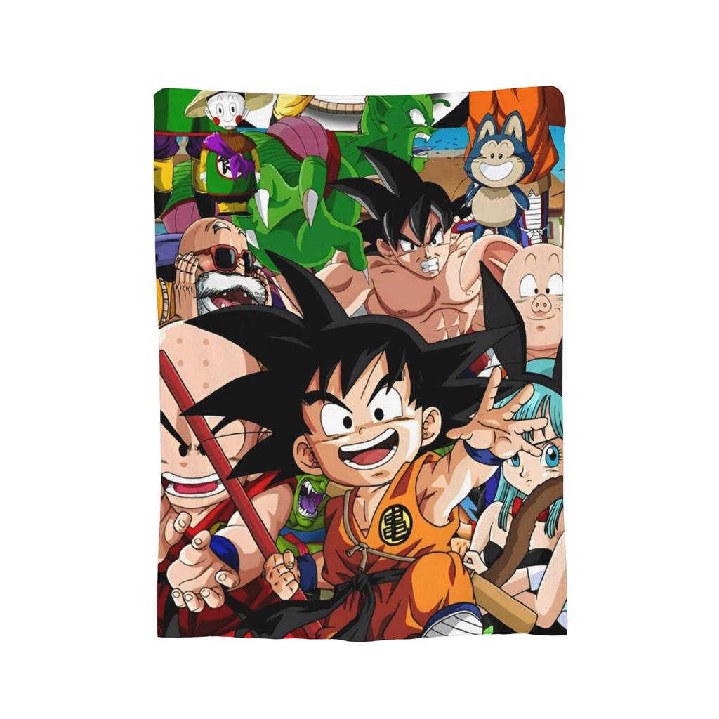 Пледы с символами DBZ Флис Весна/Осень Портативные Теплые Пледы для Дивана Путешествий Плюшевое Тонкое Одеяло