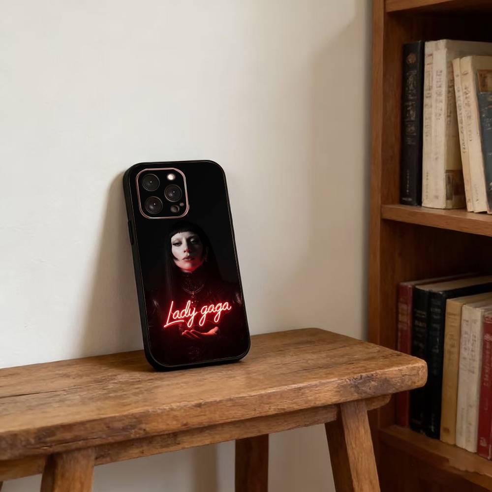 Чехол для телефона Singer L-Lady Gaga Mayhem для iPhone 17,16,15,14,13,12,11 Plus,Pro Max,XS, Мягкий силиконовый черный чехол