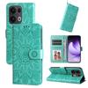 Для Oppo Reno14 Pro 5G (Китай)/Oppo Reno13 Pro 5G/Oppo Reno14 Pro 5G (Глобальный) Чехол Кожаный кошелек с тиснением Подсолнух Чехол для телефона