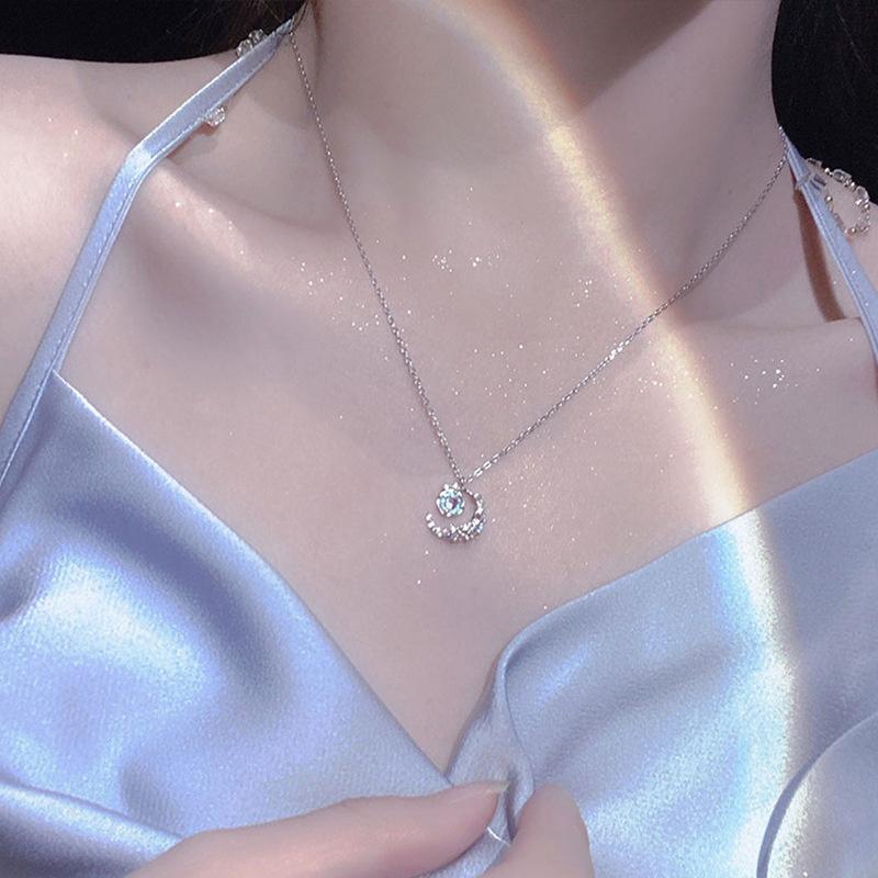 Простое ожерелье в виде полумесяца для женщин и девочек, винтажная персонализированная цепочка на ключицу, подарки на день Святого Валентина