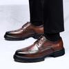 Классические мужские туфли из натуральной кожи в деловом стиле, модные резные мужские туфли на шнуровке, удобные свадебные туфли для банкета