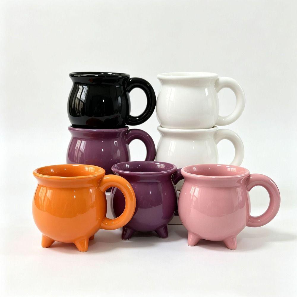400ml Capacity Halloween Mug Anti-scald Handle Wizard Magic Jar Mug Afternoon Tea