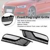 Gloss Black Front Fog Light Grill Covers 8V5807681A9B9 8V5807682A9B9 Fit A3 8V Sedan 2013-2016