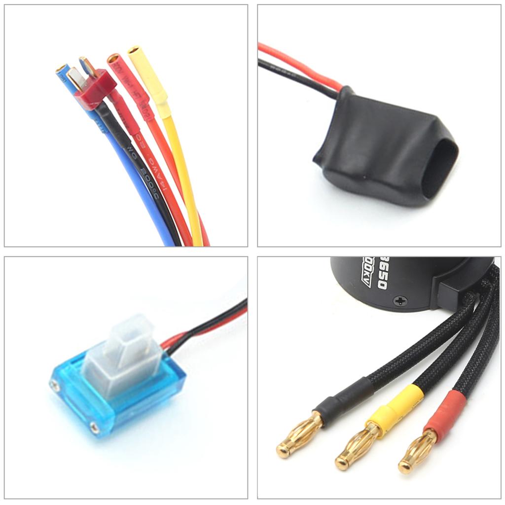 Бесщеточный двигатель 3650, 3900KV с бесщеточным радиатором ESC 120A, карта программирования для радиоуправляемого автомобиля 1/8/1/10