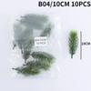 10/20 шт. Мини искусственные сосновые ветки DIY искусственная еловая ветка Украшение Подарок Конфета Новый год Рождественское украшение 2025