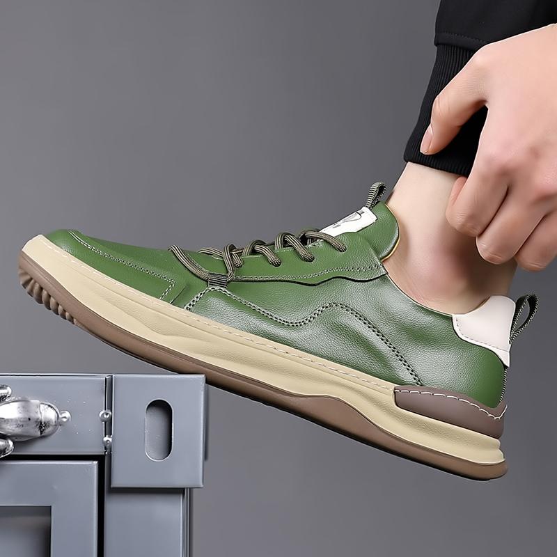 Мужская обувь из высококачественной кожи на шнуровке, повседневная обувь, удобные люксовые брендовые теннисные мужские кроссовки, обувь для ходьбы, скейтбординга, мокасины