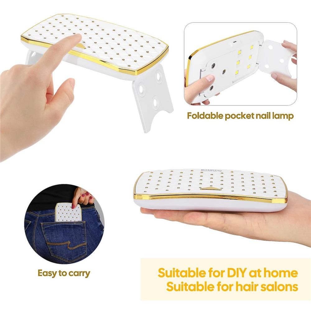 UV Nail Lamp, 36W Mini Nail Polish Dryer Portable For Gel Polish USB LED UV Light