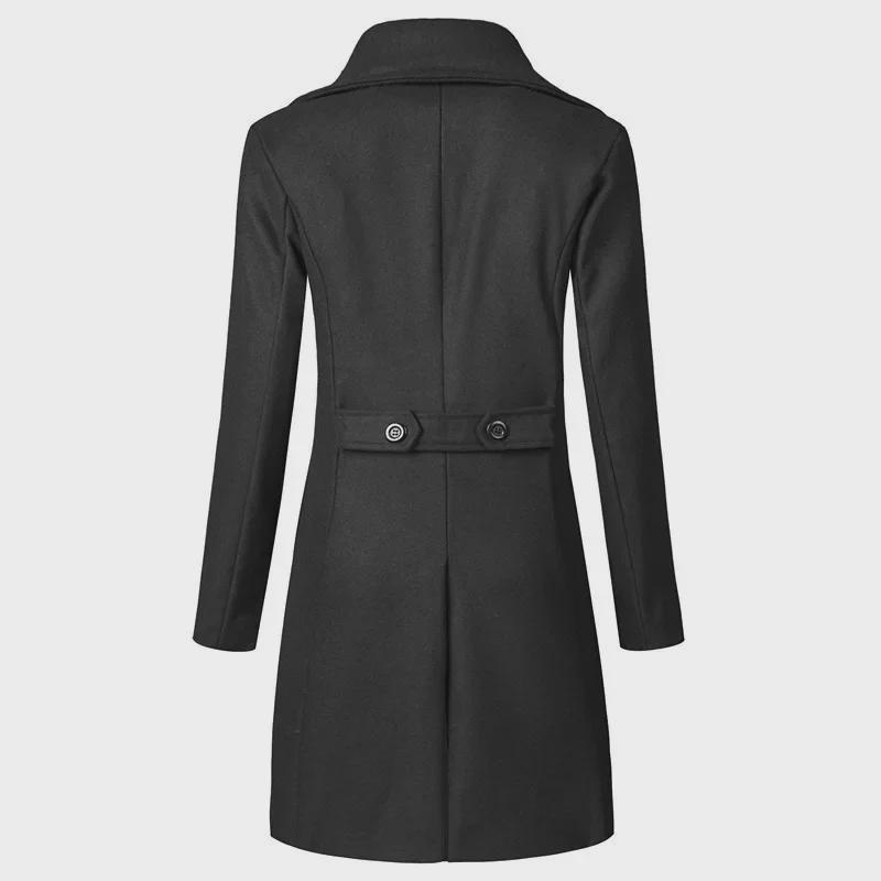 Мужская двубортная ветровка 3D Hollow средней длины, размеры M-4XL