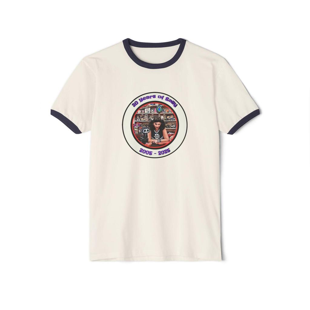 Sally the Zombie Cheerleader Ringer T-Shirt and kids tshirt, 20th Anniversary Horror Tee