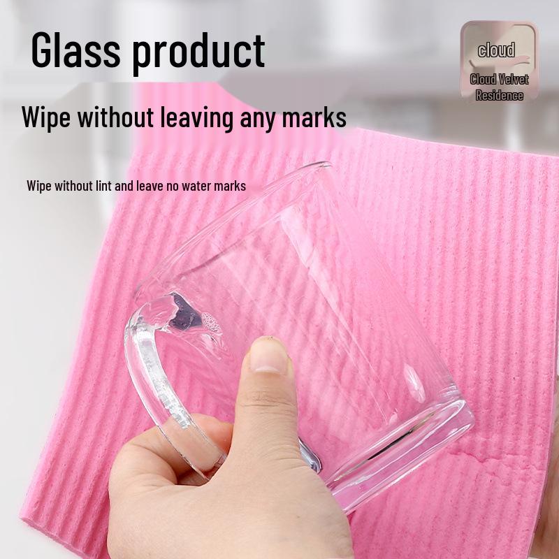 Набор губок и салфеток для посуды из древесной массы и хлопка - Не оставляет разводов, Впитывающие, Прочные для использования на кухне