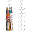 Lakymisy 12-Hook Scarf Hanger, Multi-Purpose Hanger with 360-Degree Rotation, Scarf and Tie Hanger, Foldable Hanger for Belts, Hats, Bags, and Small I