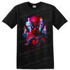 Deadpool Wade Wilson Neon City Heart Hands Superhero T Shirt Graphic Tee Fan