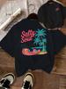 Salty Soul Coconut Tree Beach Printing T Shirt Unisexs Summer Casual Top Soft AllMatch Clothes Short Sleeve