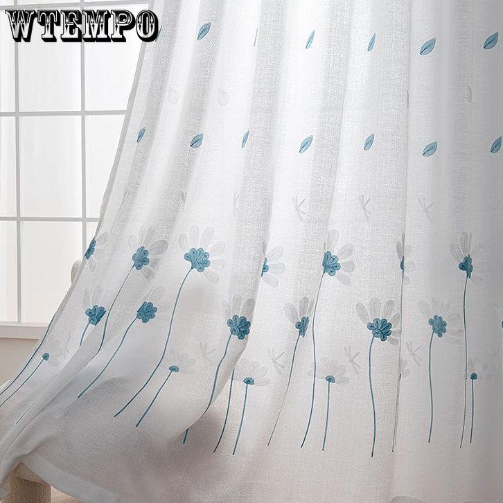 WTEMPO 2 шт. полузатеняющие оконные ширмы для гостиной, спальни, балкона, готовые шторы, дешевые солнцезащитные утолщенные белые марлевые шторы