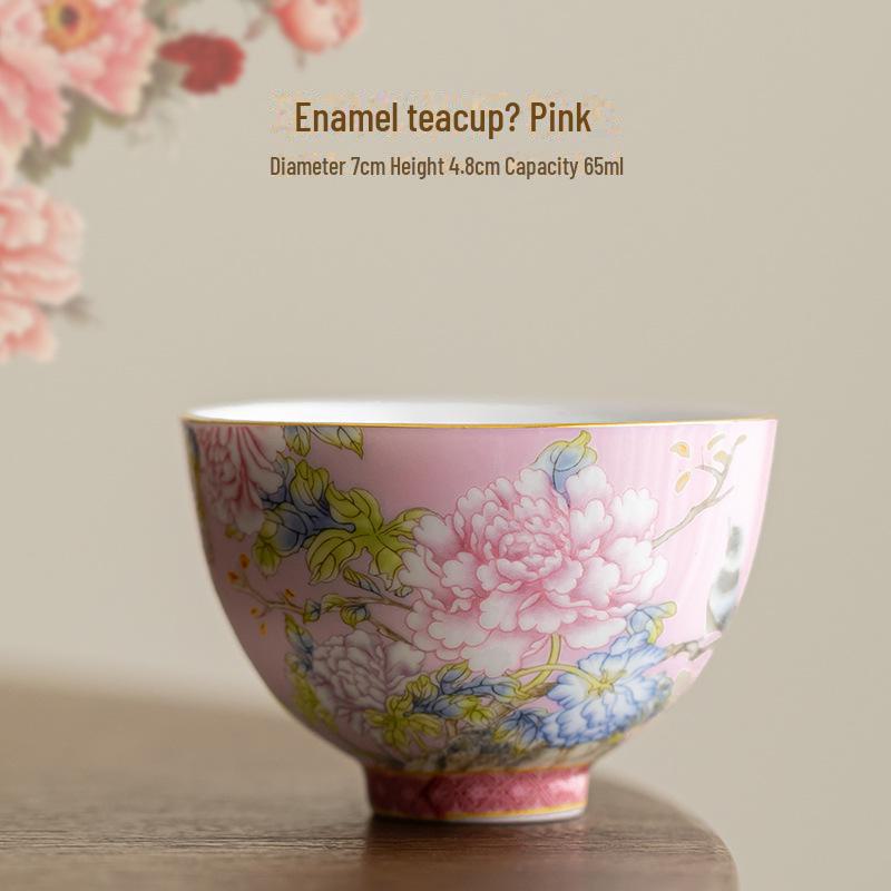 Керамическая чашка для чая в стиле кунг-фу, покрытая эмалью