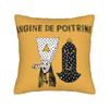 Angine De Poitrine Square Pillow Covers Polyester Car Sherpa Mantra Cushion Cover Cute Decor Throw Pillow Case