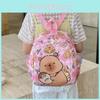 Backpack Children Capybara Zipper Design Adjustable Shoulder Straps Schoolbag