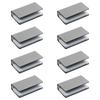 Pack of 8 Sturdy Magnetic Iron Glass Cabinet Latches Adjustable Frameless Clamp for Door Catching Replacement Parts