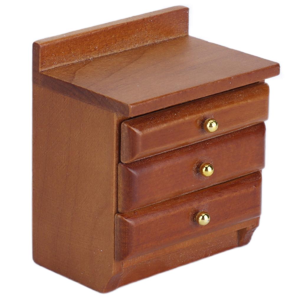 1:12 кукольных прикроватных столиков изысканная работа деревянные тумбочки для миниатюрного кукольного домика