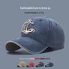 Trendy Unisex Faded Curved Brim Baseball Cap - Soft Casual Sun Hat