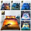 3D Ocean Animal Bedding Set Dolphin Duvet and Pillow Case 2/3 Pieces AU240 * 270 Extra Large Size Home Decoration