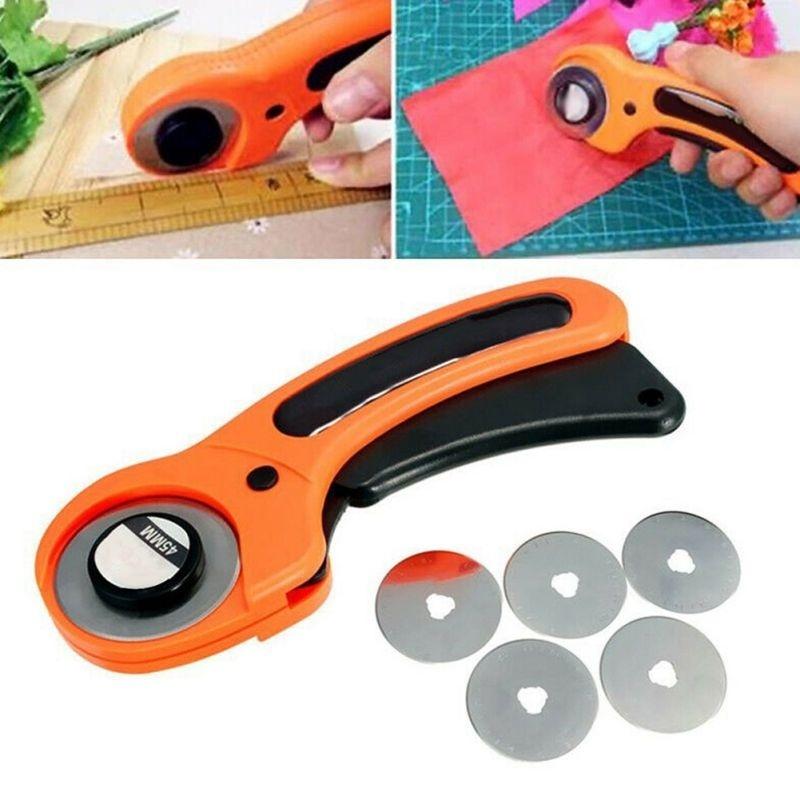 45 мм роторный резак, набор лезвий, круглый стеганый кожаный резак для ткани, инструмент для шитья изделий из кожи