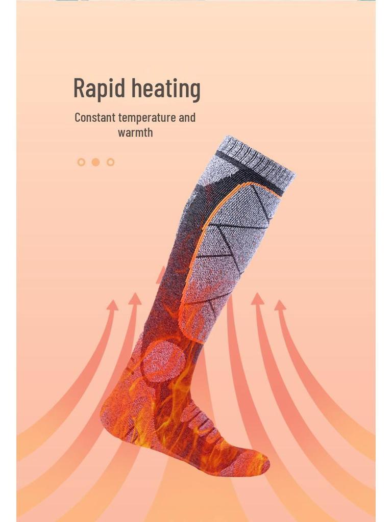 USB Перезаряжаемые Зимние Носки с Подогревом для Мужчин и Женщин - Высокие, Защита от Холода