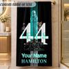 Beach TowelLewis Hamilton Custom Name Text Personalized Soft Towel for Beach Pool Indoor Home Decor Gift
