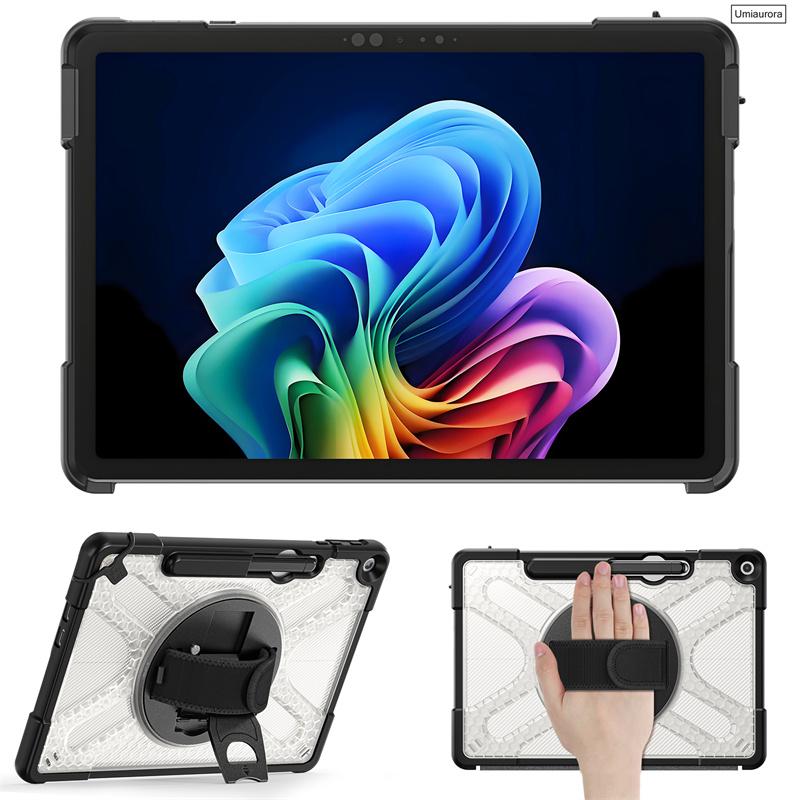 Для Microsoft Surface Pro12 Pro 12 12-дюймовый 2025 360-градусный поворотный ремень для руки и плеча Подставка Чехол-оболочка Защитная крышка Funda