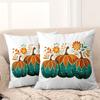 1 Pieces Floral Pumpkins Printed White Decorative Throw Pillows Polyester pillowcase, sofa  cushion cov Headboard Pillow
