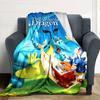 The Reluctant Dragon Cartoon Print Flannel Blanket Soft Cozy Throw Blanket for Sofa Bed Home Decor Kids Present