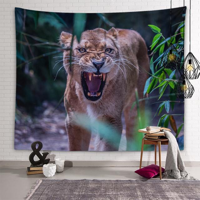 Tiger Lion Tapestry Kids Room Decoration Animal Wall Art Decoration Tapestry Living Room Bedroom Dorm Room Home Decor