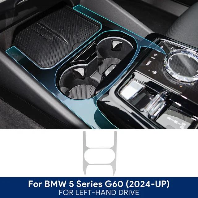 For BMW 5 Series i5 G60 2024 Interior Center Console Clear Protective Film TPU PPF Car Anti Scratch Tint Accessories Refit Set
