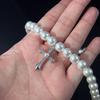 Браслет-ожерелье с жемчугом Krowia Cross: Женская высококачественная цепочка на ключицы с трансграничным кулоном.