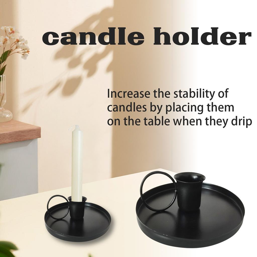 Подсвечники Свечи Черные Железные Украшения Для Винтажных Украшений Украшения Для Чайных Чашек Светодиодные Свечи-Столбы Украшения Для Дома Домашние Акценты Декор