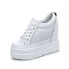 Fashion 11CM Platform Wedge Sneakers Genuine Leather Women Shoes Chunky Sneakers for Female Spring Autumn Summer Breathable Shoes