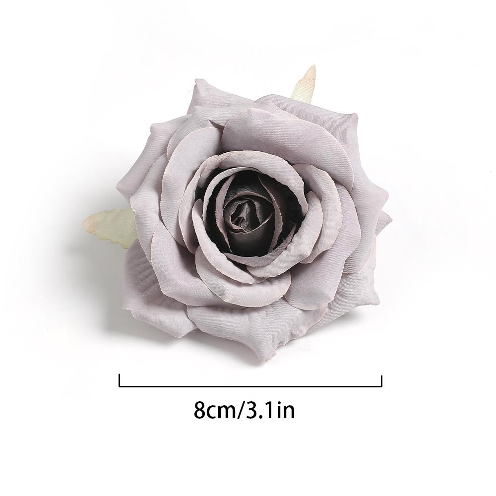 3/5/10Pcs Rose Artificial Silk Fake Flowers for Home Room Decoration DIY Accessories 8cm Fake Flowers Wedding Brides Party Decor