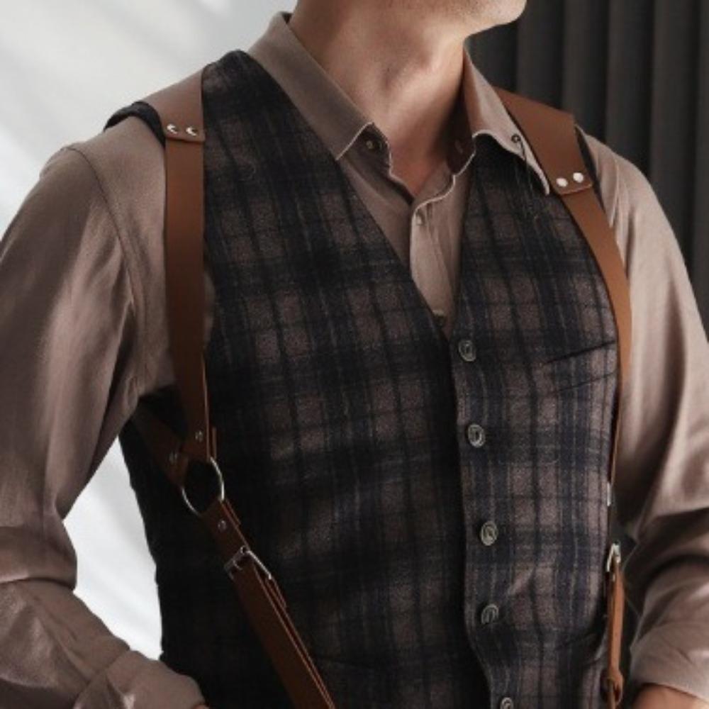 Регулируемые мужские корсетные подтяжки ПУ ремень для тела Аксессуары для одежды Поясные аксессуары