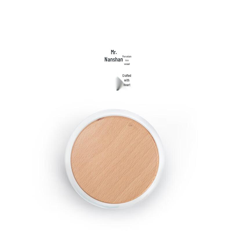 Sujin Lianhua Ceramic Tea Jar with Beech Wood Lid