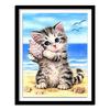 5D Diamond Painting Cross Stitch Embroidery Cat Full Round Rhinestones Pattern Home Decor Needle
