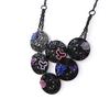 [H9114] - Designer Necklace 'Carmen' Pink Blue
