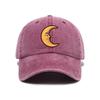 Baseball cap for men and women, trendy print with face, moon peaked cap, casual and versatile