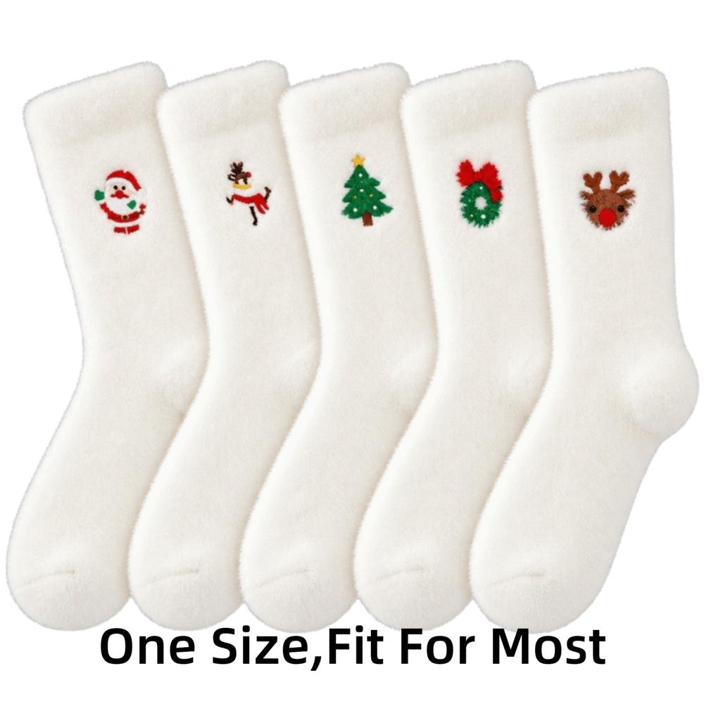 Imitation Mink Fleece Fleece Warm Socks Plush Indoor Slipper Socks Sleeping Home Socks  Home Indoor