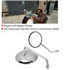 2pcsSet 10mm Round Plating Silver Motorcycle Rear Mirror Left & Right Side Rearview Mirror