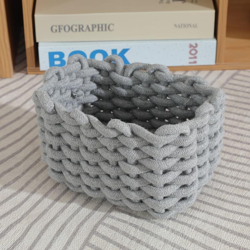 Плетеная корзина для хранения из веревки - Натуральный джутовый органайзер для ванной, стола, многофункциональное решение для хранения, органайзеры и хранение для ванной